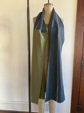 Load image into Gallery viewer, Grey and green Pendleton wool scarf
