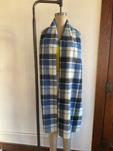 Load image into Gallery viewer, Blue plaid Pendleton scarf

