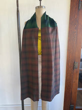 Load image into Gallery viewer, Green and brown plaid Pendleton scarf
