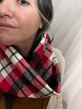 Load image into Gallery viewer, Red Plaid cowl
